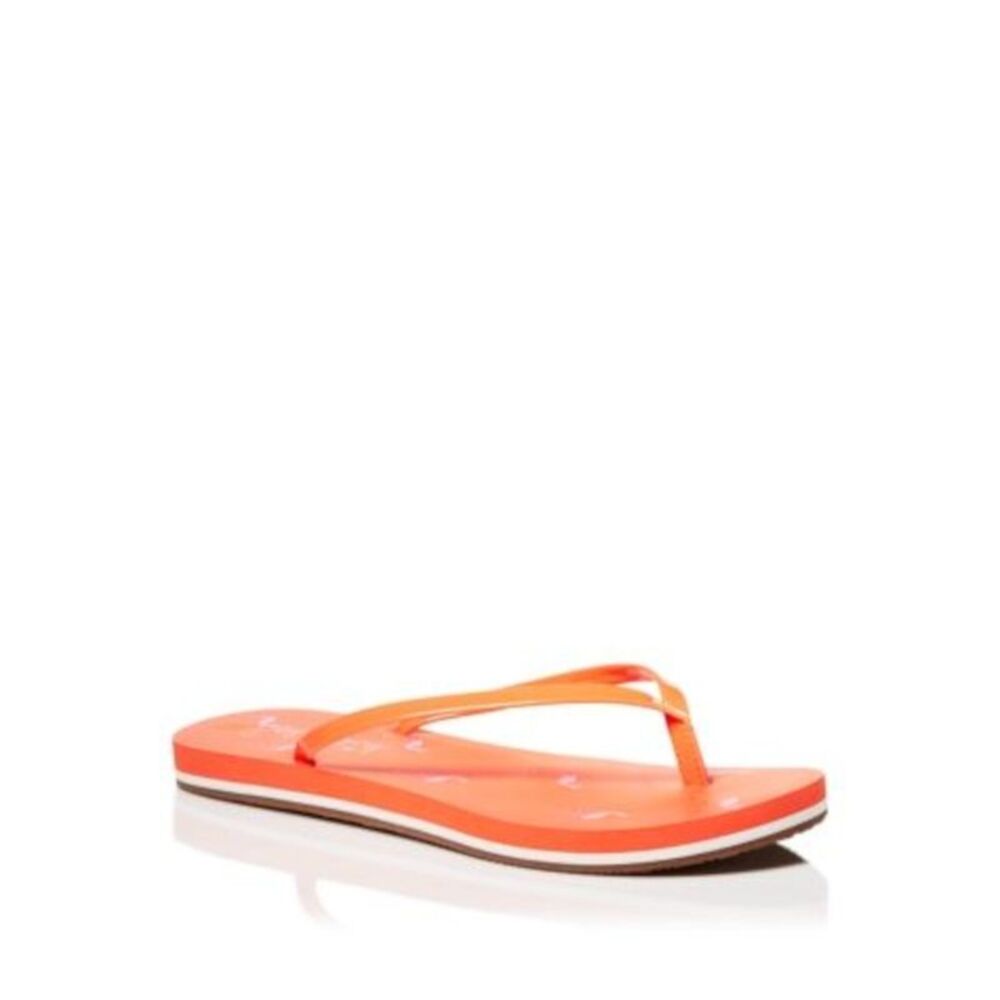 SPLENDID Womens Coral Flamingo Firefly Toe Platform Slip On Flip Flop Sandal 5 M